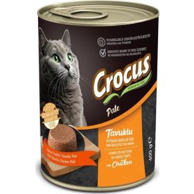 Crocus Yetişkin Kedi Tavuklu Pate 400 gr Yaş Mama