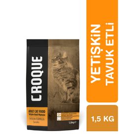 Croque Adult Cat Tavuk Etli 1.5 kg Yetişkin Kuru Kedi Maması
