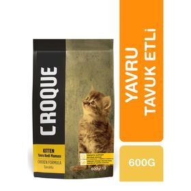 Croque Kitten Tavuk Etli 600 gr Yavru Kuru Kedi Maması