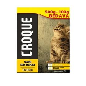 Croque Tavuklu 500 gr + 100 gr Yavru Kedi Maması