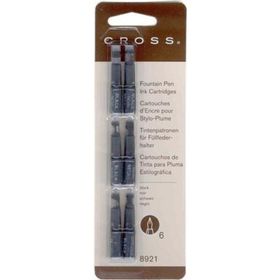 Cross 8921D Siyah 6 Lı Paket Dolmakalem Kartuşu