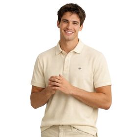 Crozwise 7152-02 Pike Kumaşlı Erkek Bej-Ekru Polo Tişört
