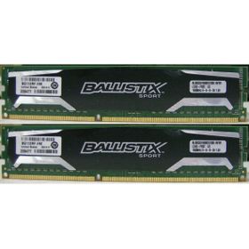 Crucial Ballistix Sport BLS8G3D1609DS1S00.16FND 1600MHz 16GB (8GBx2) DDR3 Masaüstü RAM Outlet - Teşhir