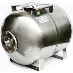 Cruwa Gri 50 lt 8 Bar Yatık Tip Paslanmaz Hidrofor Tankı