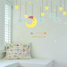 Crystal Kids Aydede ve Bulutlar Bebek ve Çocuk Odası Dekorasyonu Duvar Sticker