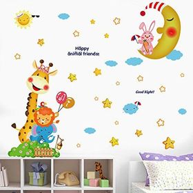 Crystal Kids Aydede Ve Sevimli Hayvanlar Bebek Ve Çocuk Odası Pvc Duvar Stickerı
