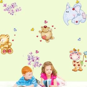Crystal Kids Bebek Odası Sevimli Hayvanlar Çıkartması Duvar Stickerı