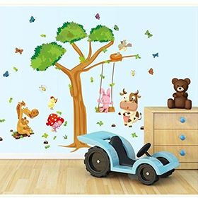 Crystal Kids Çiftlik Hayvanları Çocuk Odası Pvc Duvar Stickerı