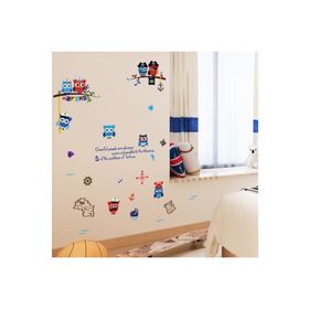 Crystal Kids Denizci Korsan Baykuşlar Çocuk Odası Dekorasyonu Duvar Sticker