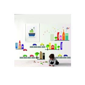 Crystal Kids Karanlıkta Parlayan Şehir Bebek Ve Çocuk Odası Pvc Duvar Stickerı
