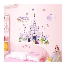 Crystal Kids Kız Çocuk Odası Duvar Dekoru Prenses Şatosu PVC Duvar Sticker