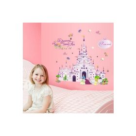 Crystal Kids Kız Çocuk Odası Duvar Dekoru Prenses Şatosu PVC Duvar Sticker