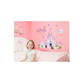 Crystal Kids Kız Çocuk Odası Duvar Dekoru Prenses Şatosu PVC Duvar Sticker