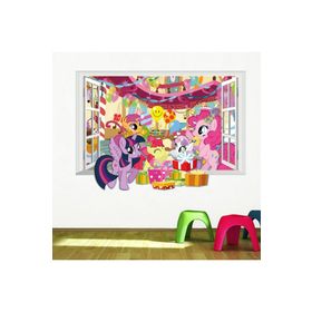 Crystal Kids My Little Pony Doğum Günü Partisi Bebek Ve Çocuk Odası 3D Pvc Duvar Stickerı