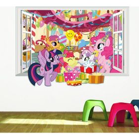 Crystal Kids My Little Pony Doğum Günü Partisi Bebek Ve Çocuk Odası 3D Pvc Duvar Stickerı