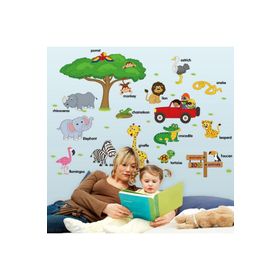 Crystal Kids Orman Hayvanları Ve İsimleri Çocuk Ve Bebek Odası Pvc Duvar Stickerı