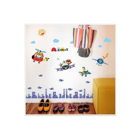 Crystal Kids Pilot Hayvanlar Çocuk Odası Dekorasyonu Duvar Sticker