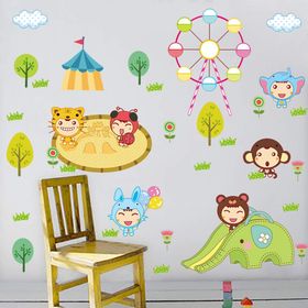 Crystal Kids Sevimli Bebekler Lunapark Bebek Ve Çocuk Odası Pvc Duvar Stickerı