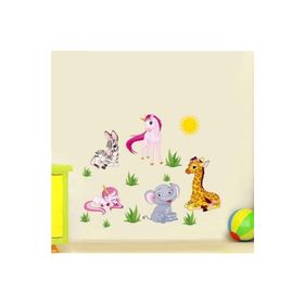 Crystal Kids Unicorn Fil Zebra Çocuk Ve Bebek Odası Pvc Duvar Stickerı