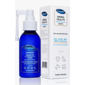 Crystalin 100 ml Animal Health Kedi ve Köpekler İçin Göz Kulak ve Ağız Bakım Solüsyonu