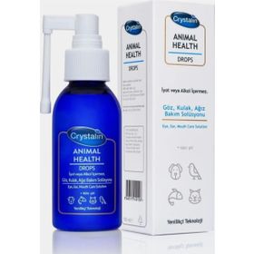 Crystalin 100 ml Animal Health Kedi ve Köpekler İçin Göz Kulak ve Ağız Bakım Solüsyonu