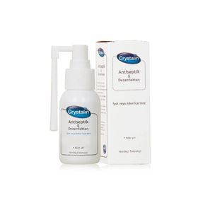 Crystalin Antiseptik 50 ml Ağız Boğaz ve Diş Eti Spreyi