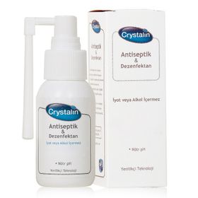 Crystalin Antiseptik 50 ml Ağız Boğaz ve Diş Eti Spreyi