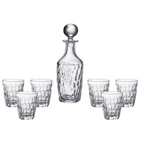 Crystalite Marble 750-290 ml Kristalin Viski Şişesi ve 6 Bardak
