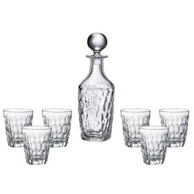Crystalite Marble 750-290 ml Kristalin Viski Şişesi ve 6 Bardak
