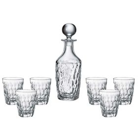 Crystalite Marble 750-290 ml Kristalin Viski Şişesi ve 6 Bardak