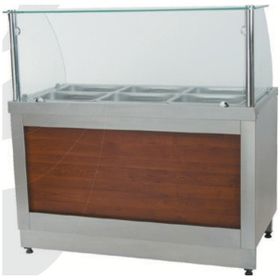 CSA Doğalgazlı Tezgahlı 195X90X85/135 cm Karacasan Sıcak Servis Benmarisi