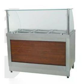 CSA Doğalgazlı Tezgahlı 280X90X85/135 cm Karacasan Sıcak Servis Benmarisi