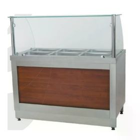 CSA Doğalgazlı Tezgahlı 90X90X85/135 cm Karacasan Sıcak Servis Benmarisi