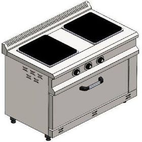 Csa İnox Karacasan 100x60 cm 2+1 Elektrikli 2'li Kuzine Ocak