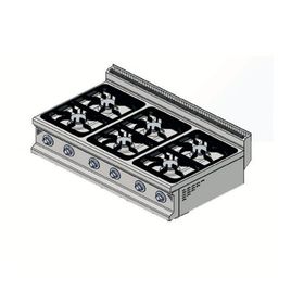 Csa İnox Karacasan 120 cm 700 Seri Set Üstü 6 Gözlü Tüplü Ocak