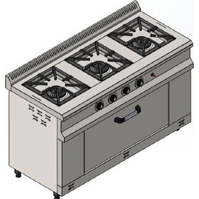 Csa İnox Karacasan 140x60 cm 3+1 Doğalgazlı 3'lü Kuzine Ocak