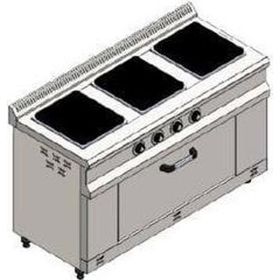 Csa İnox Karacasan 140x60 cm 3+1 Elektrikli 3'lü Kuzine Ocak