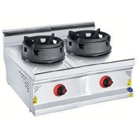 Csa İnox Karacasan 700 Seri Set Üstü Çiftli Doğalgazlı Wok Ocak