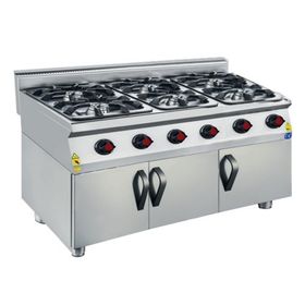 Csa İnox Karacasan 900 Seri Dolaplı 120 cm 6 Gözlü Doğalgazlı Ocak