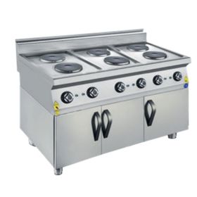 Csa İnox Karacasan 900 Seri Dolaplı 120 cm 6 Gözlü Elektrikli Ocak