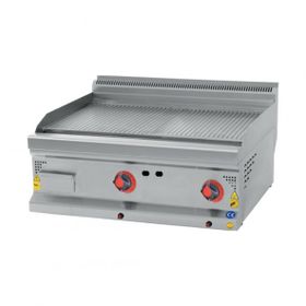 CSA İnox Karacasan Endüstriyel 80 cm 700 Seri Set Üstü Elektrikli Yarı Kanallı Izgara