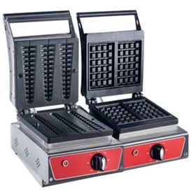 CSA İnox Karacasan Endüstriyel Elektrikli Kare + Çubuk Waffle Makinesi