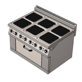 CSA Karacasan 150x100 cm 6+1 Elektrikli 6'lı Kuzine Ocak