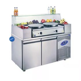 CSA Karacasan 281 lt 304 Çelik İki Kapılı Üst Soğutmalı Krep Hazırlık Buzdolabı