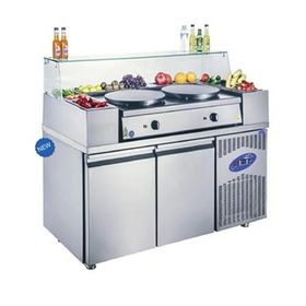 CSA Karacasan 281 lt 304 Çelik İki Kapılı Üst Soğutmalı Krep Hazırlık Buzdolabı