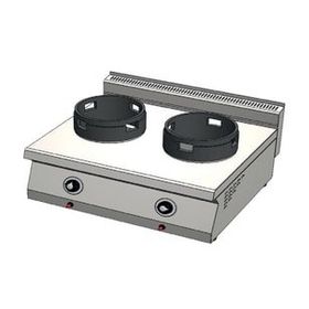 CSA Karacasan 80 cm 700 Seri Set Üstü Çift Gözlü Tüplü Wok Ocak