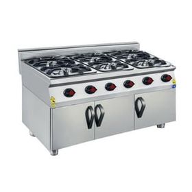 CSA Karacasan 900 Seri Dolaplı 120 cm 6 Gözlü Doğalgazlı Ocak