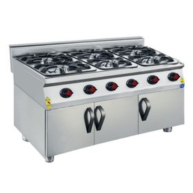 CSA Karacasan 900 Seri Dolaplı 120 cm 6 Gözlü Doğalgazlı Ocak