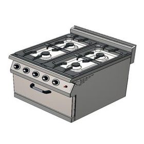 CSA Karacasan 900 Seri Dolaplı 80 cm 4 Gözlü Tüplü Kuzineli Ocak
