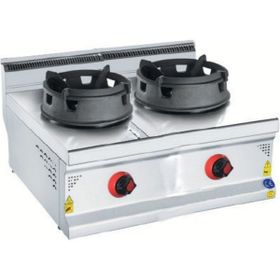 CSA Karacasan 900 Seri Set Üstü 2 Gözlü Tüplü Wok Ocak